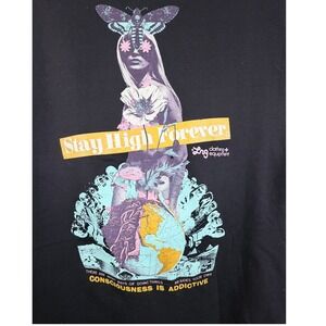 LRG Stay High Forever Consciousness is Addictive Graphic Tee Black Mens XL NWT
